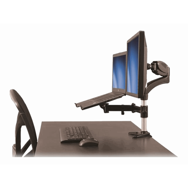 SINGLE-MONITOR ARM WITH LAPTOP STAND