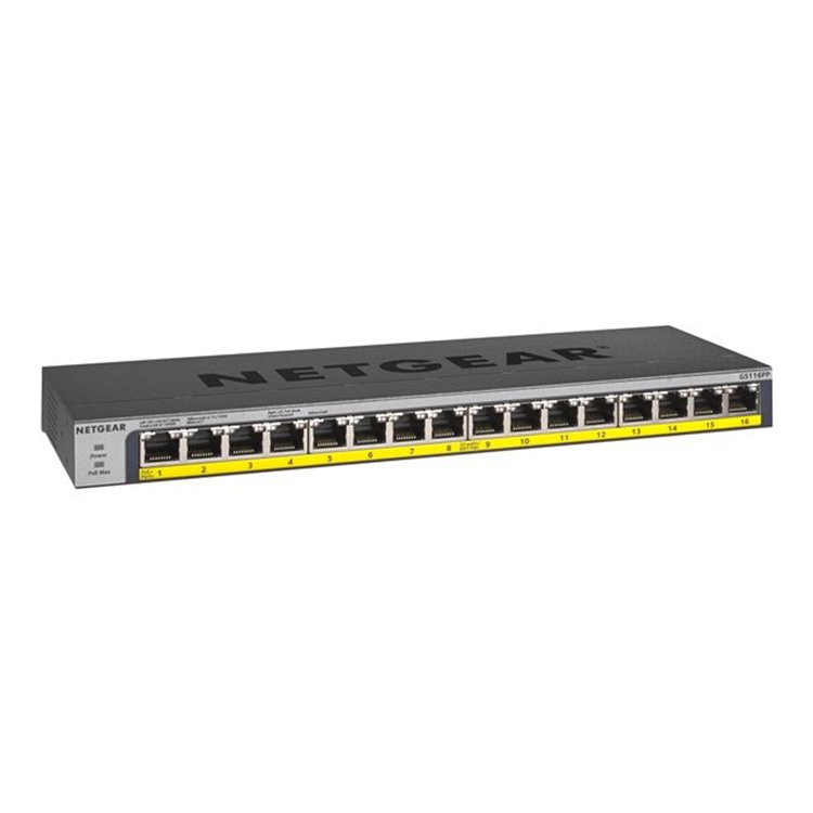 ProSAFE 16-Ports Gigabit Unmanaged PoE+