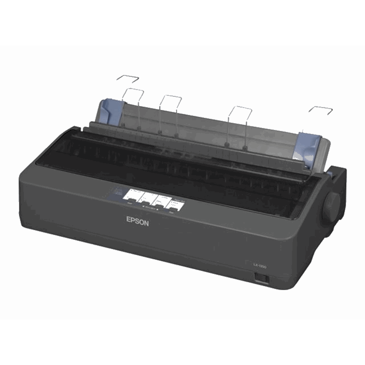 LX-1350 dot matrix printer. 9 pins. 136column. original+4 copies. 300cps HSD (10 cpi). 3 paper paths