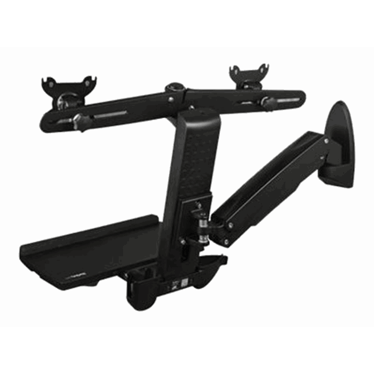 Sit Stand Desk - Wall Mount Dual Monitor