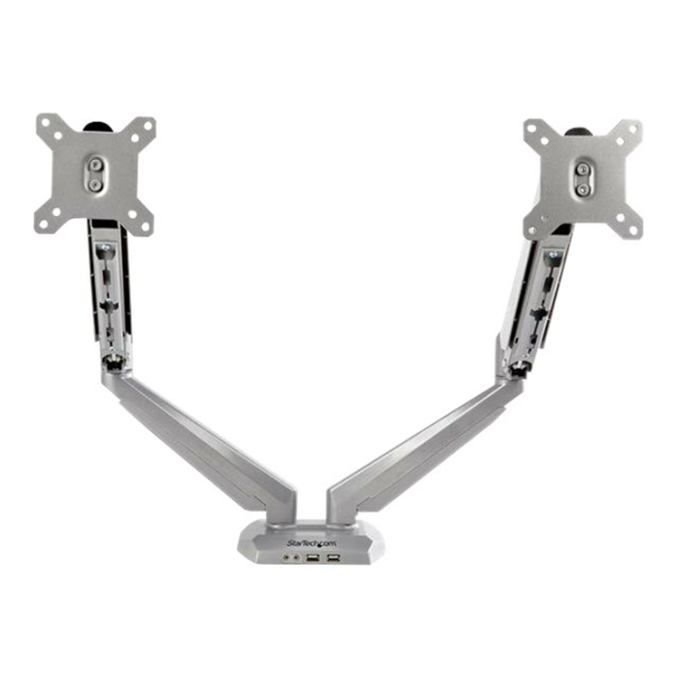 Desk Mount Dual Monitor Arm w/USB/Audio