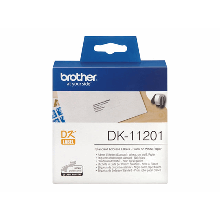 DK-11201 - Adresetiketten - 29 x 90 mm 400 etiket(ten) ( 1 rol(len) x 400 ) - voor QL-1050. 1060. 50