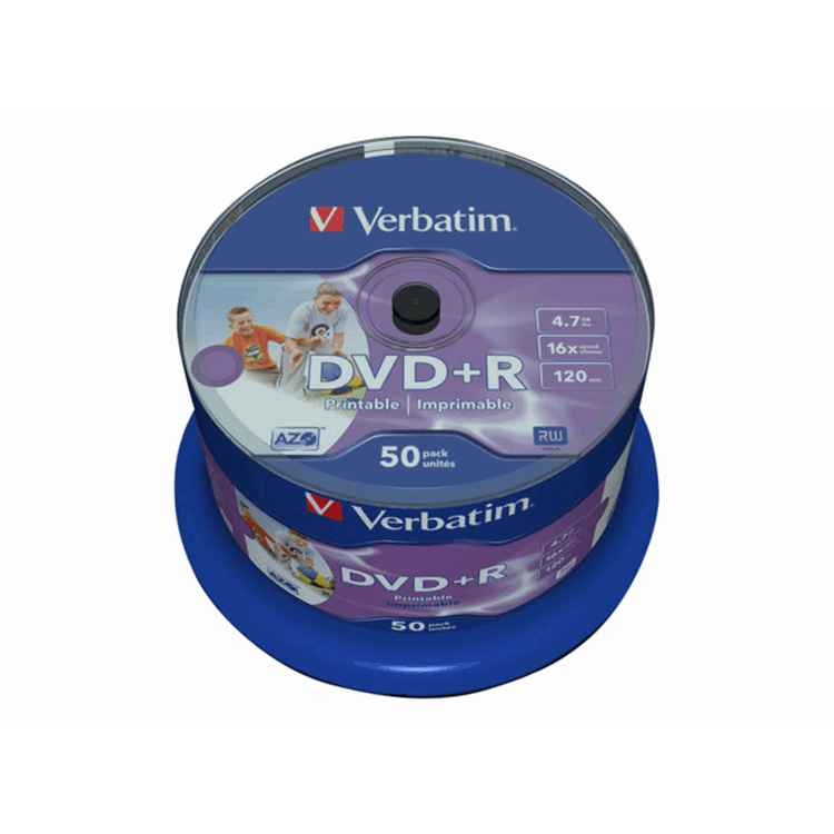 DVD+R/4.7GB 16xspd photo print 50pk