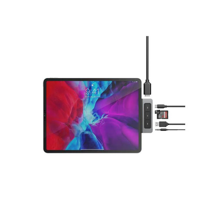 HYPERDRIVE(R) MEDIA 6-IN-1 USB-C HUB FOR IPAD PRO/AIR