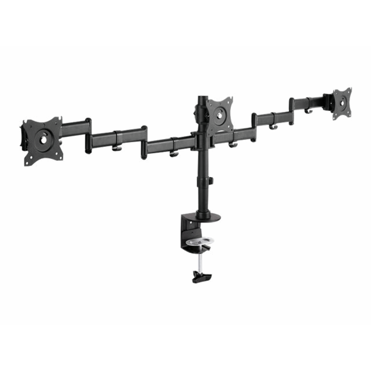 Triple Monitor Desk Clamp Mount, 15-27",