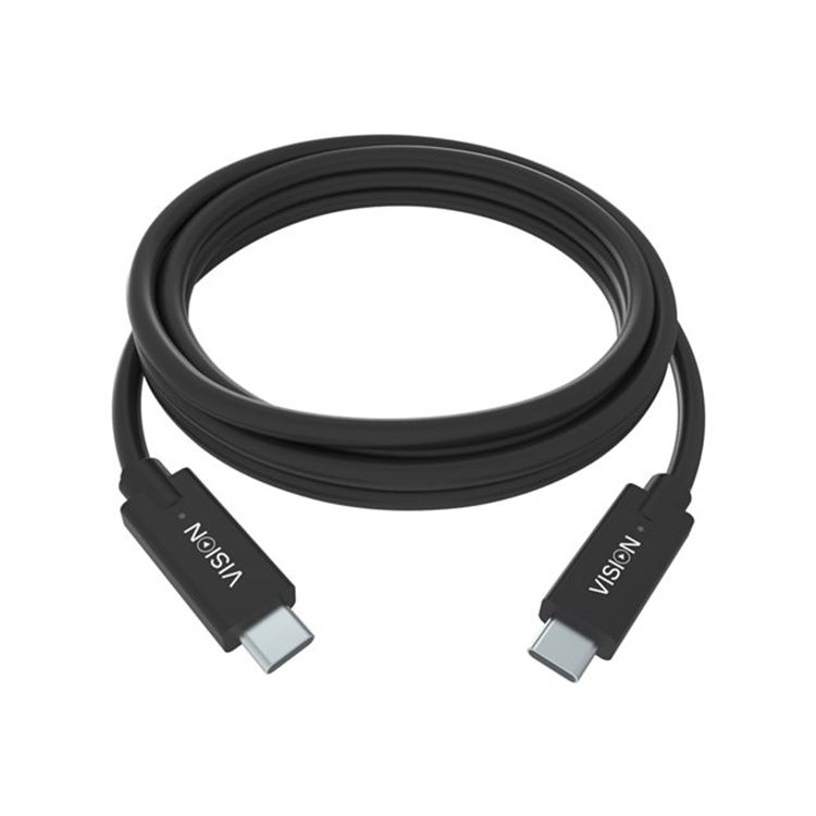 VISION 2m Black USB-C Cable