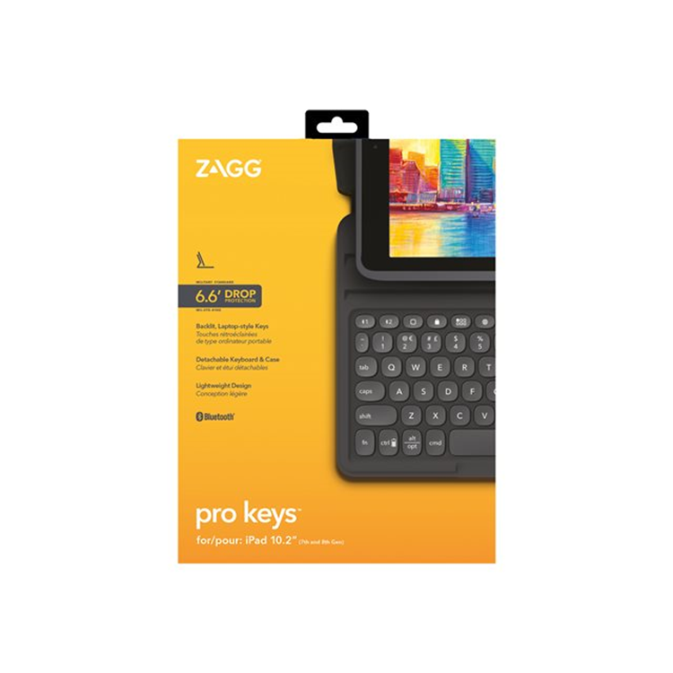 ZAGG Keyb Pro Keys iPad 10.2 Bla/Gray FR
