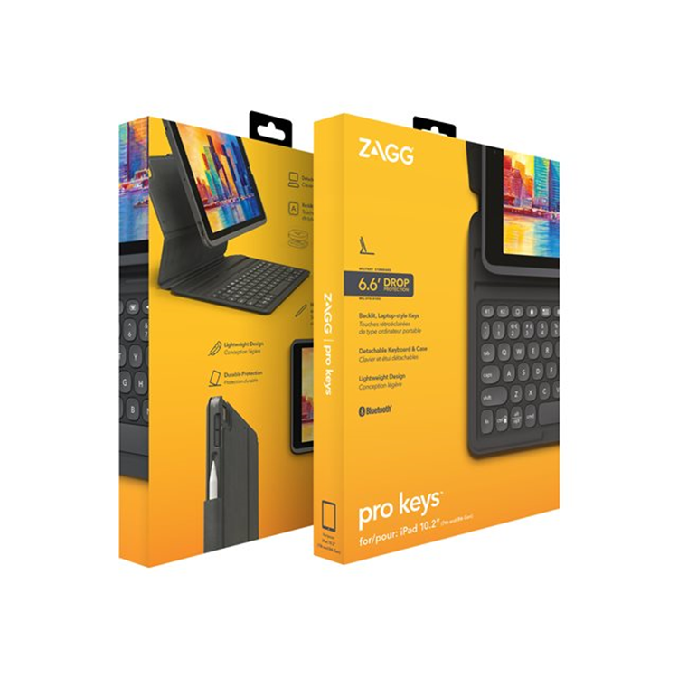 ZAGG Keyb Pro Keys iPad 10.2 Bla/Gray FR