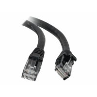 Cbl/0.5M Mld/Booted Black CAT5E PVC UTP