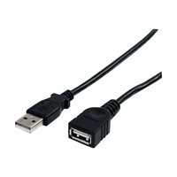 6FT BLACK USB 2.0 EXTENSION CABLE A