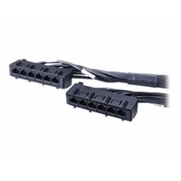 APC DATA DISTR CABLE, CAT6 UTP CMR 6XRJ-45 BLACK, 7FT (2.1M)