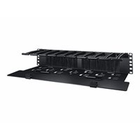 2U Horizontal Cable Manager 6" Fingers