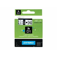 Tape/12mmx7m black white Type D1 Tape/12mmx7m black white Type D1