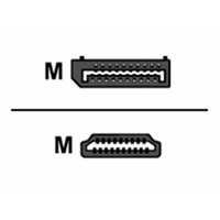 Ak3988 dp male - hdmi a male 1.00m. Eenh. 1 stk