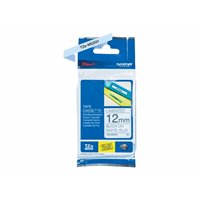 TZEMQ531 12MM BLACK ON PASTEL BLUE TAPE