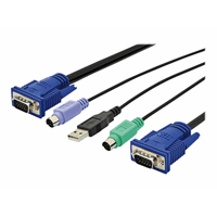 KVM Cable Set,VGA,PS/2-Mouse,PS/2-Keyboa KVM Cable Set,VGA,PS/2-Mouse,PS/2-Keyboa