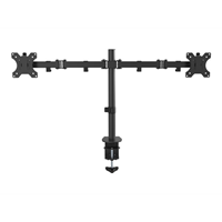 VISION Monitor Desk Post Dual Black