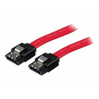 18" LATCHING SATA CABLE M/M - STRAIG