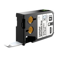 DYMO XTL 13/16i x 1-9/16i (21 mm x 39 mm) Laminated Wire/Cable Wrap Black on White