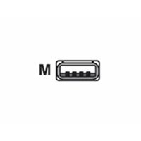 Cable USB for Stratos 2400 series/black/Type A/4.0m/straight/no power with ferrite