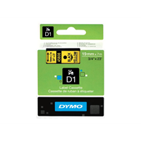 TAPE 19MMX7M ZWART/GEEL