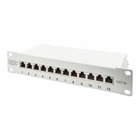 CAT 6A Patch Panel shielded 12-Port labe