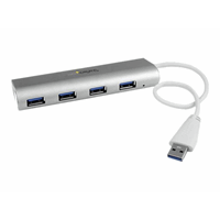 4 Port Portable USB 3.0 Hub - Aluminum