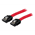 18" LATCHING SATA CABLE M/M - STRAIG